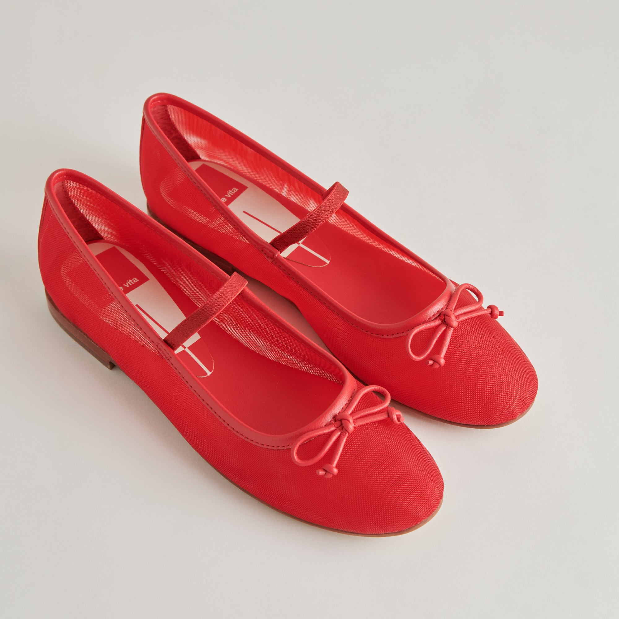 CADEL BALLET FLATS RED MESH – Dolce Vita