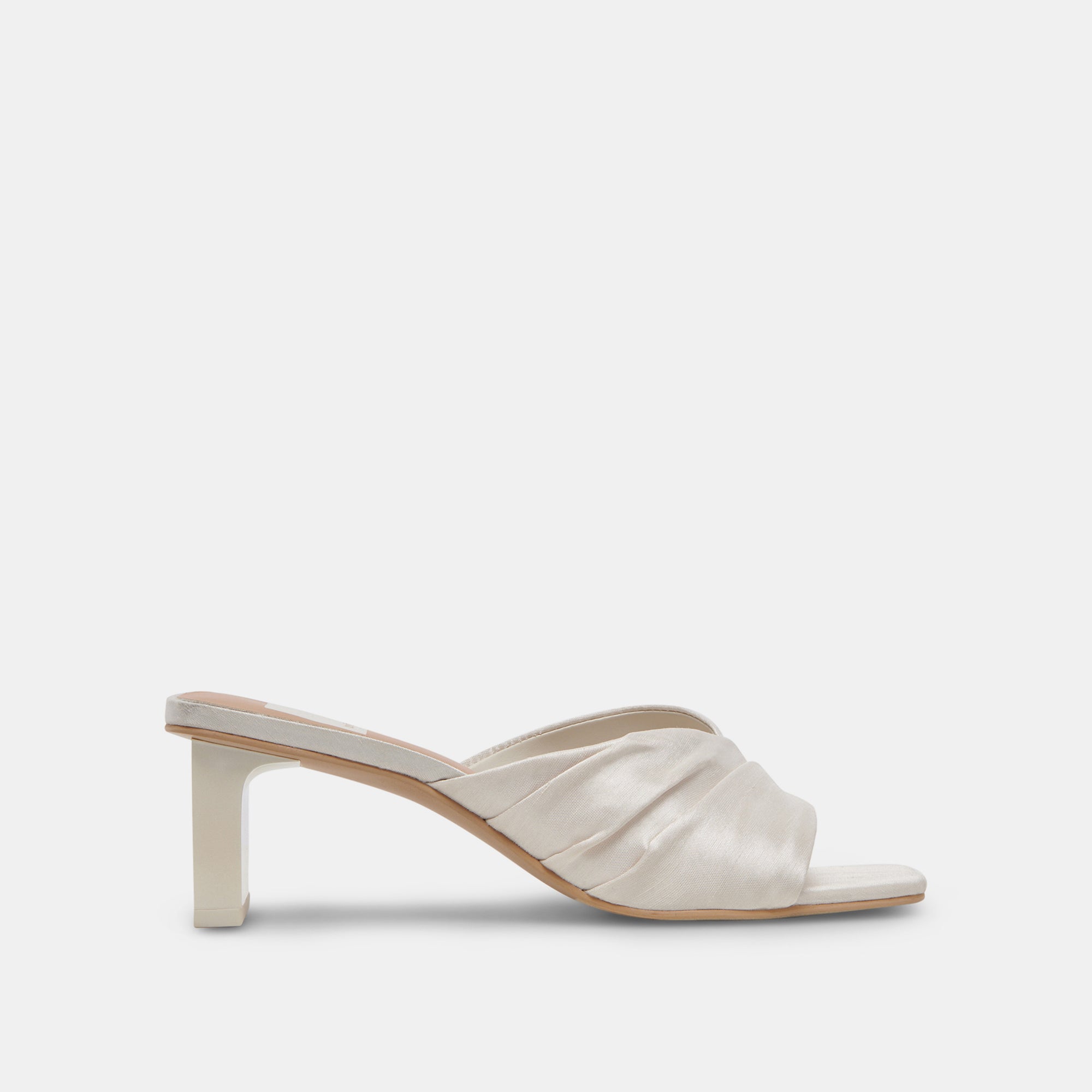 dolce vita carlan satin dress sandals Carlan Heels in Off White Silk | Size 13