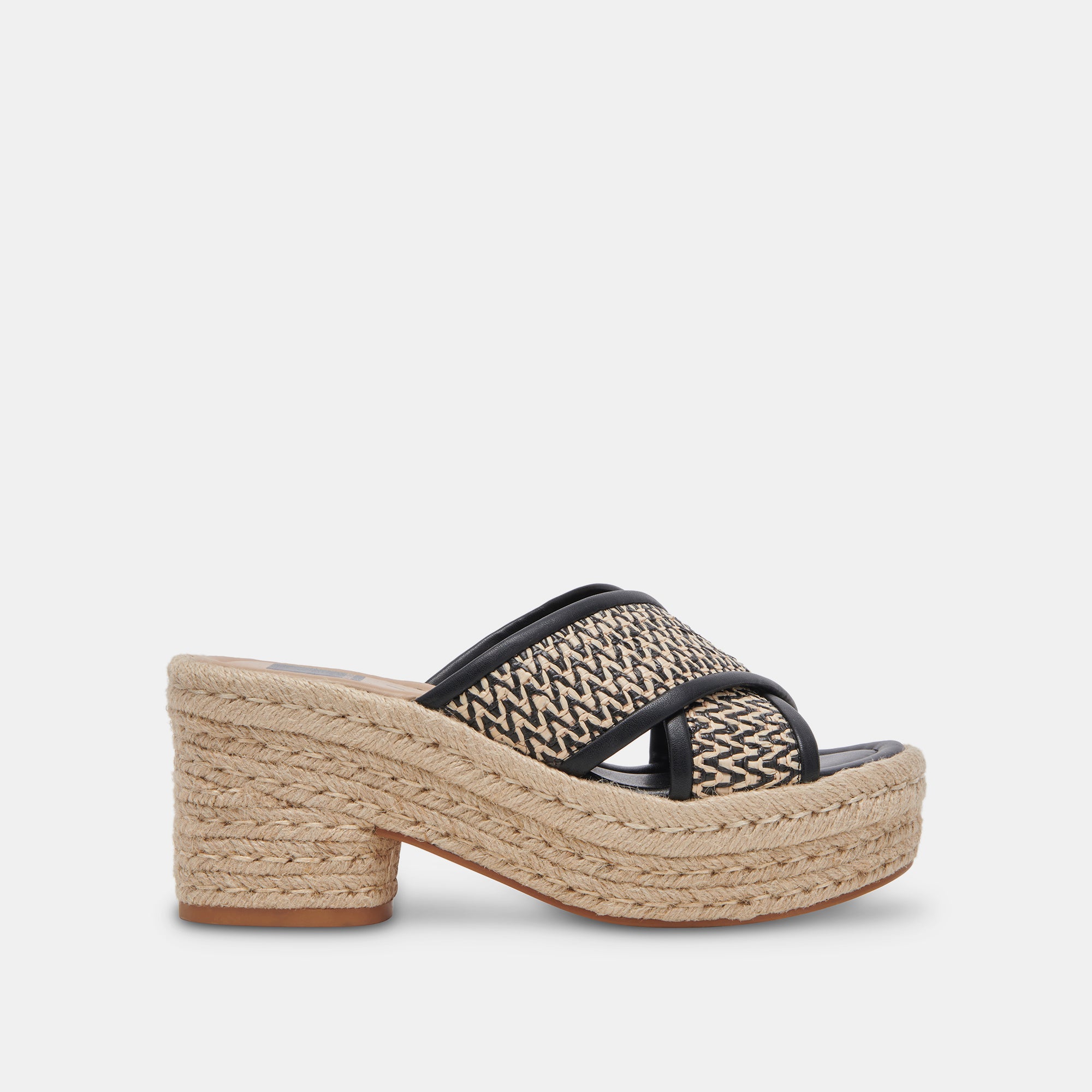 Dolce Vita Black Raffia Wedges Dolce Vita Waylan Raffia Platform