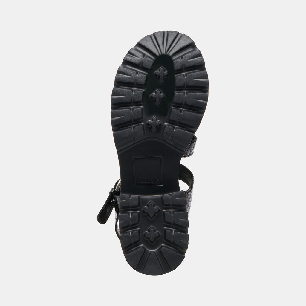 LATICE SANDALS MIDNIGHT EMBOSSED LEATHER - image 11