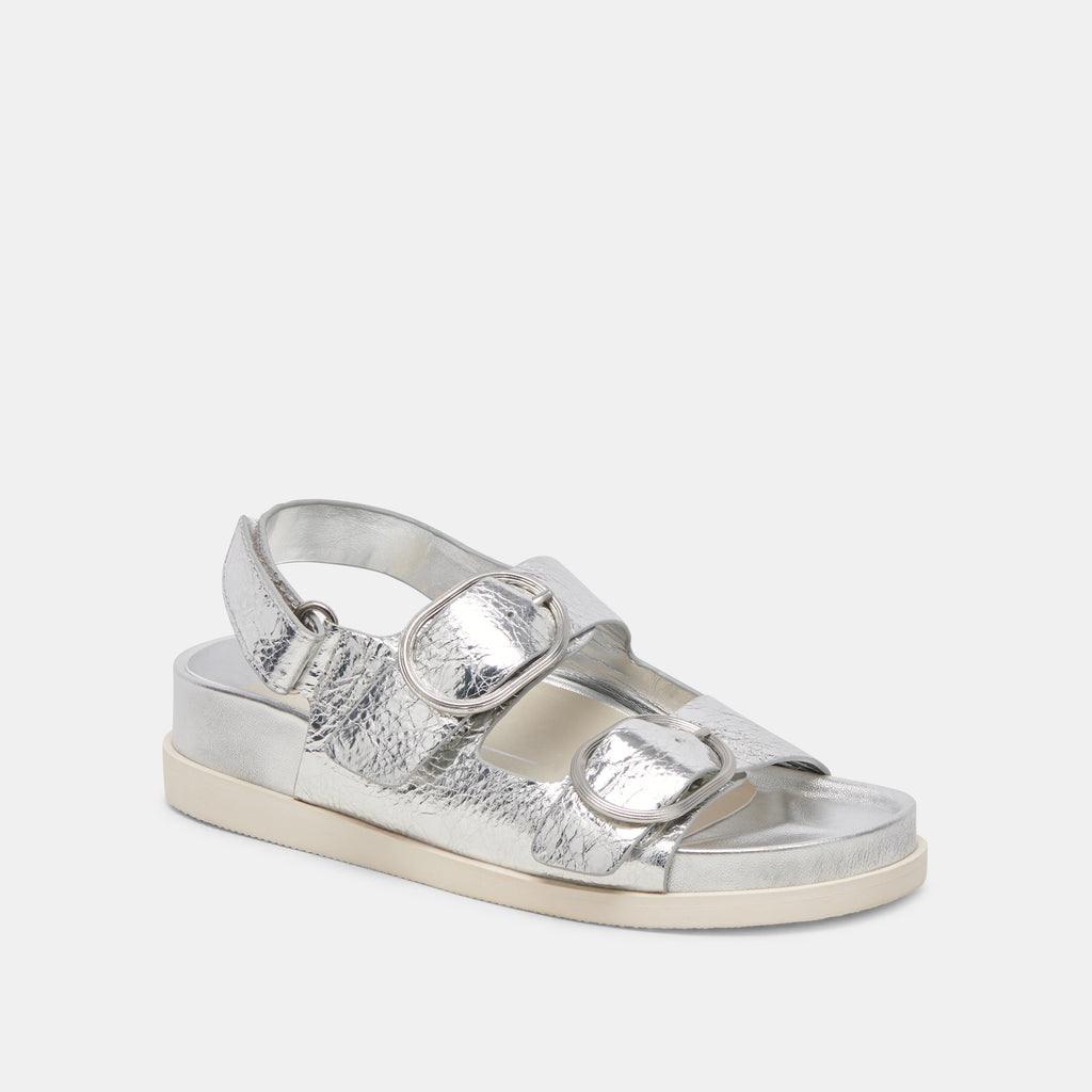 STARLA SANDALS SILVER DISTRESSED LEATHER - image 3