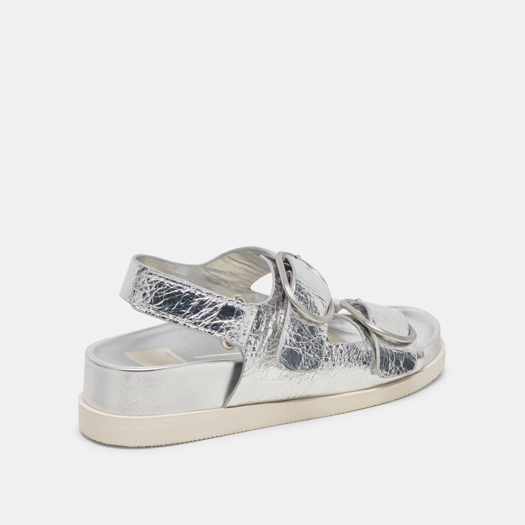 STARLA SANDALS SILVER DISTRESSED LEATHER - image 3