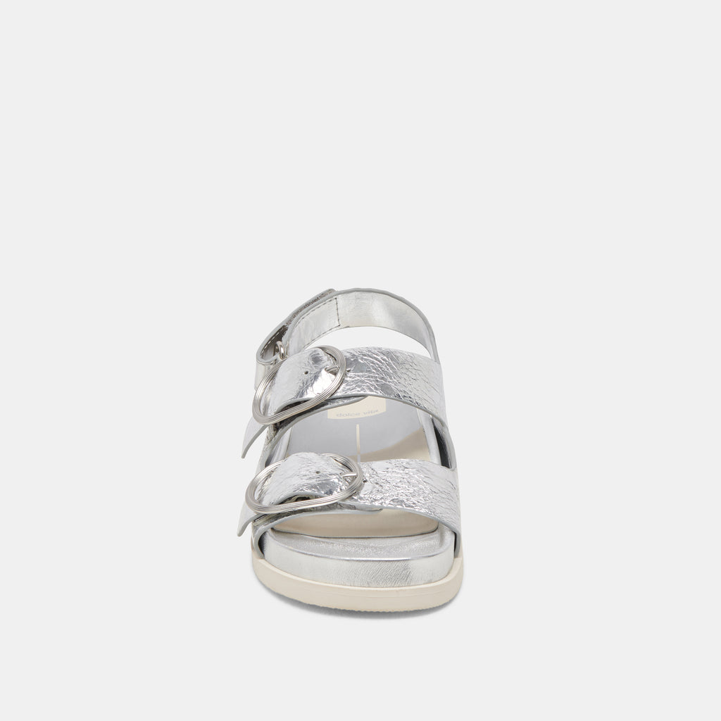 STARLA SANDALS SILVER DISTRESSED LEATHER - image 7