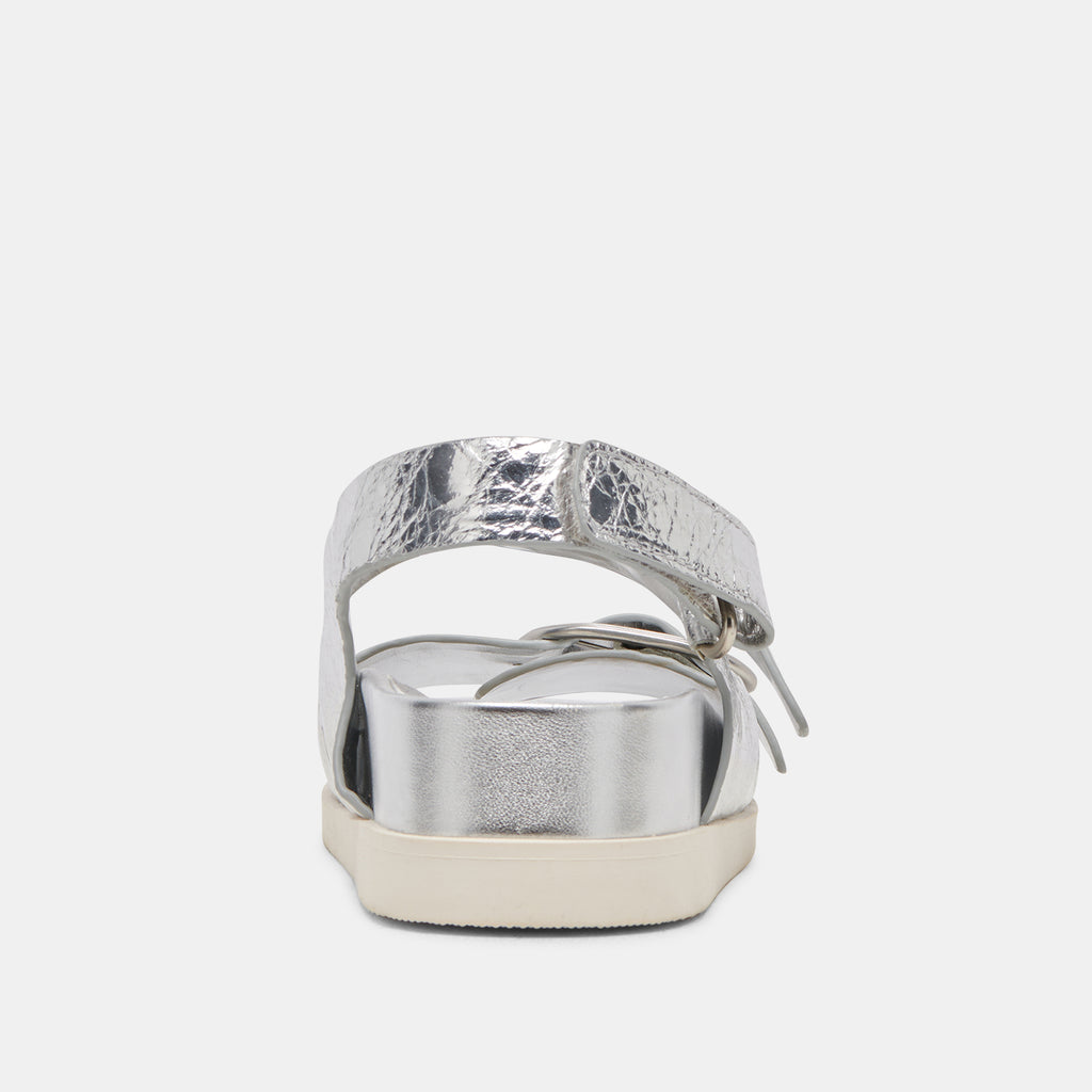 STARLA SANDALS SILVER DISTRESSED LEATHER - image 8