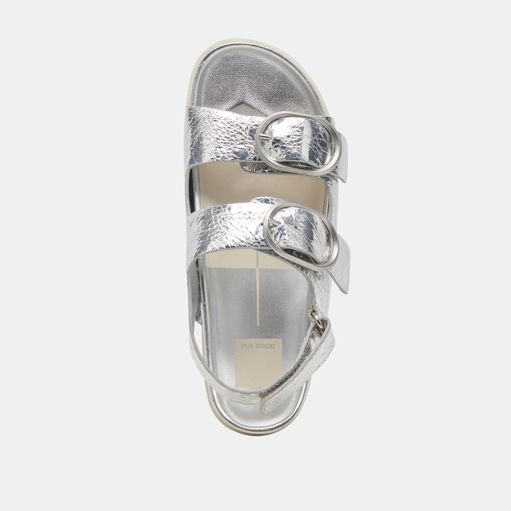 STARLA SANDALS SILVER DISTRESSED LEATHER - image 9