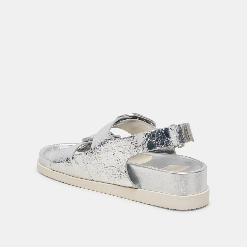 STARLA SANDALS SILVER DISTRESSED LEATHER - image 6