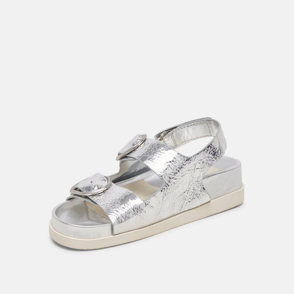 STARLA SANDALS SILVER DISTRESSED LEATHER - image 5