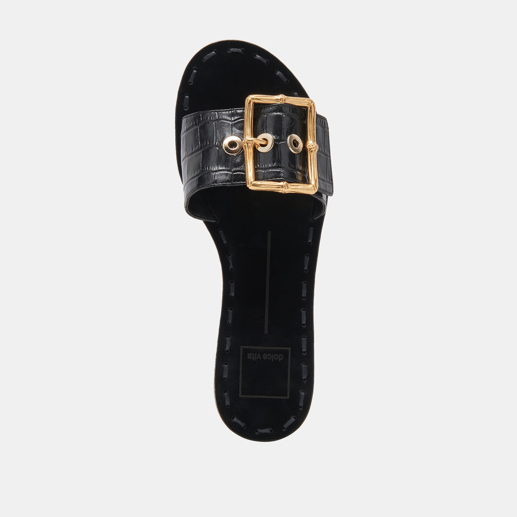 DASA SANDALS NOIR EMBOSSED LEATHER - image 10