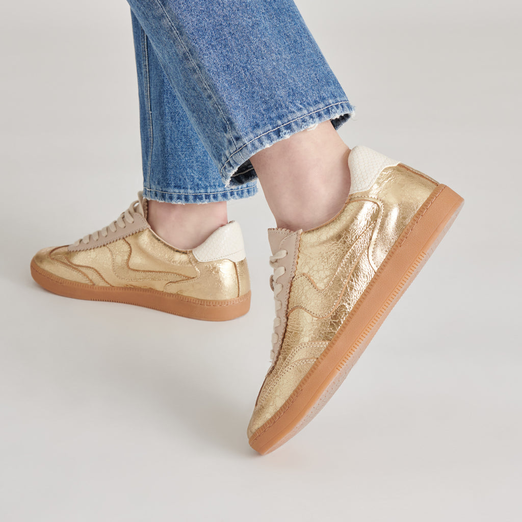 NOTICE SNEAKERS GOLD DISTRESSED LEATHER - image 2