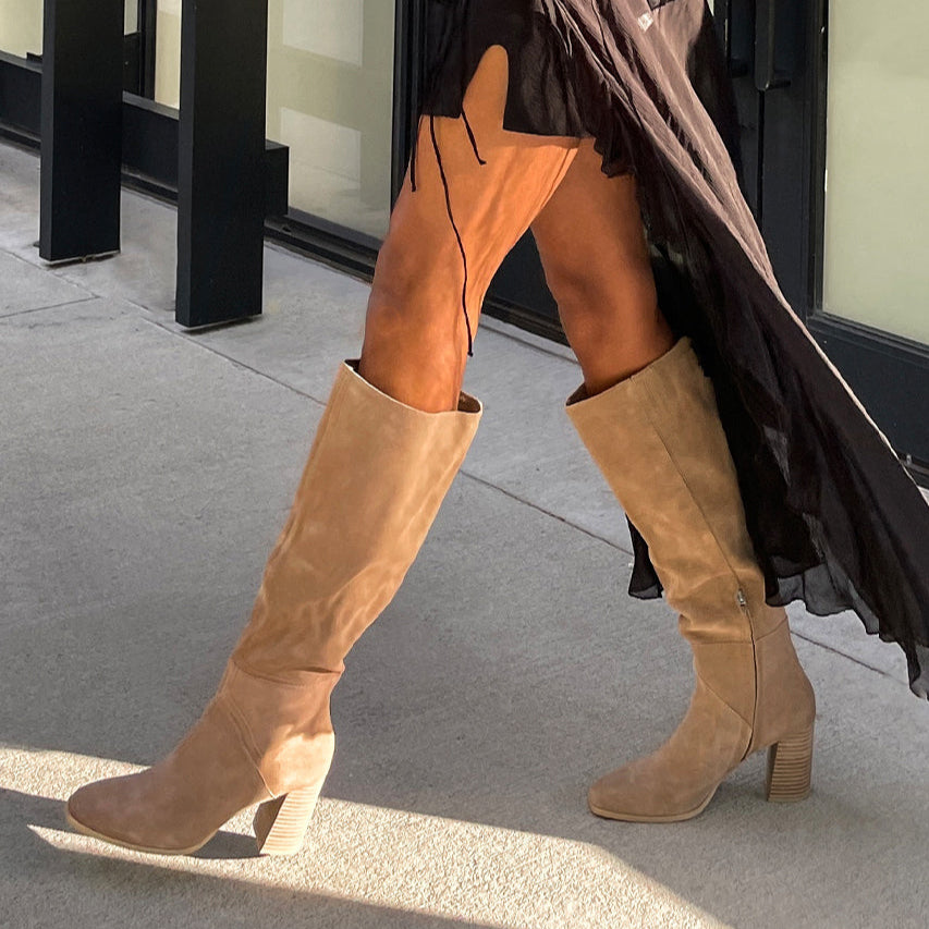 Tan high leg boots Clearance