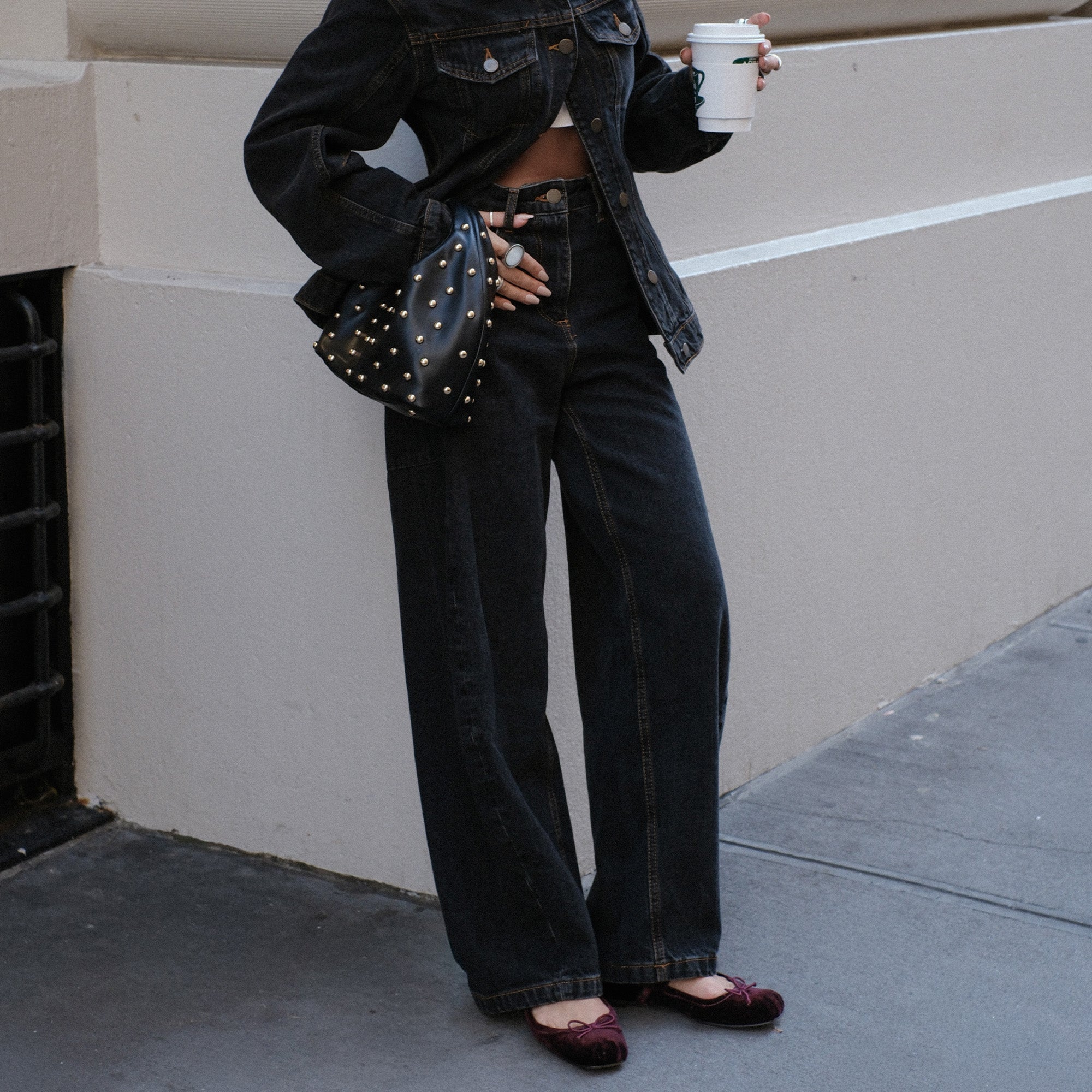 DAHLIA HANDBAG BLACK STELLA