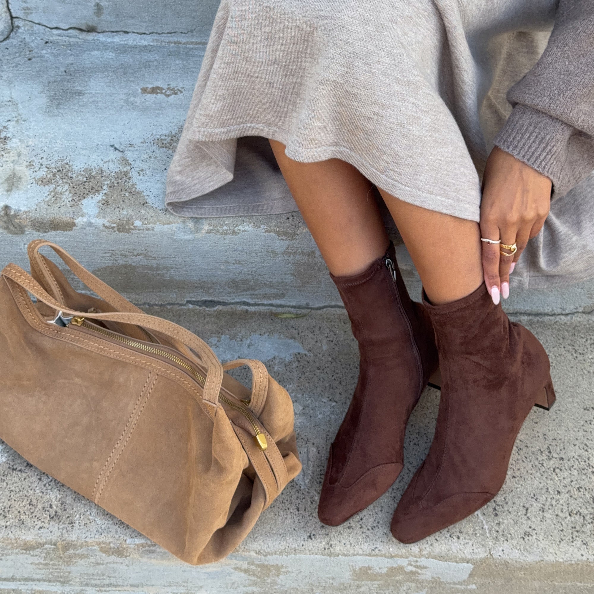 Dolce Vita Anika Block Heel Bootie in Dark Brown at Nordstrom, Size 7 Dolce Vita Anika Block Heel Bootie in Dark Brown at Nordstrom, Size 7