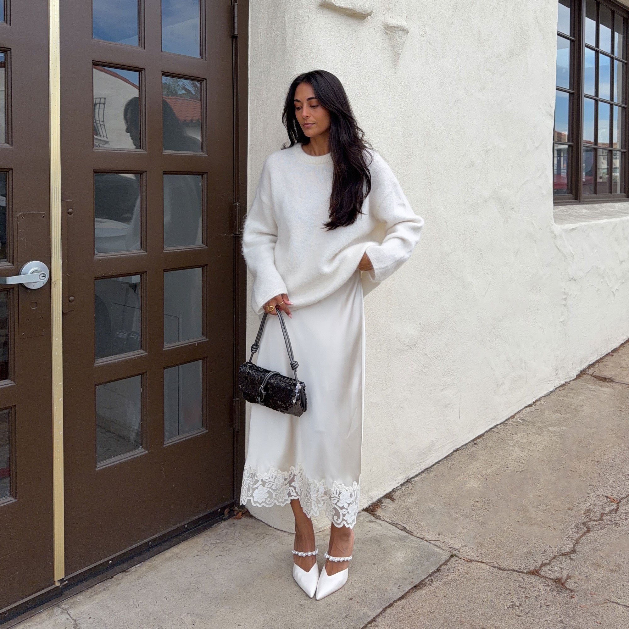 KANIKA PEARL HEELS VANILLA SILK