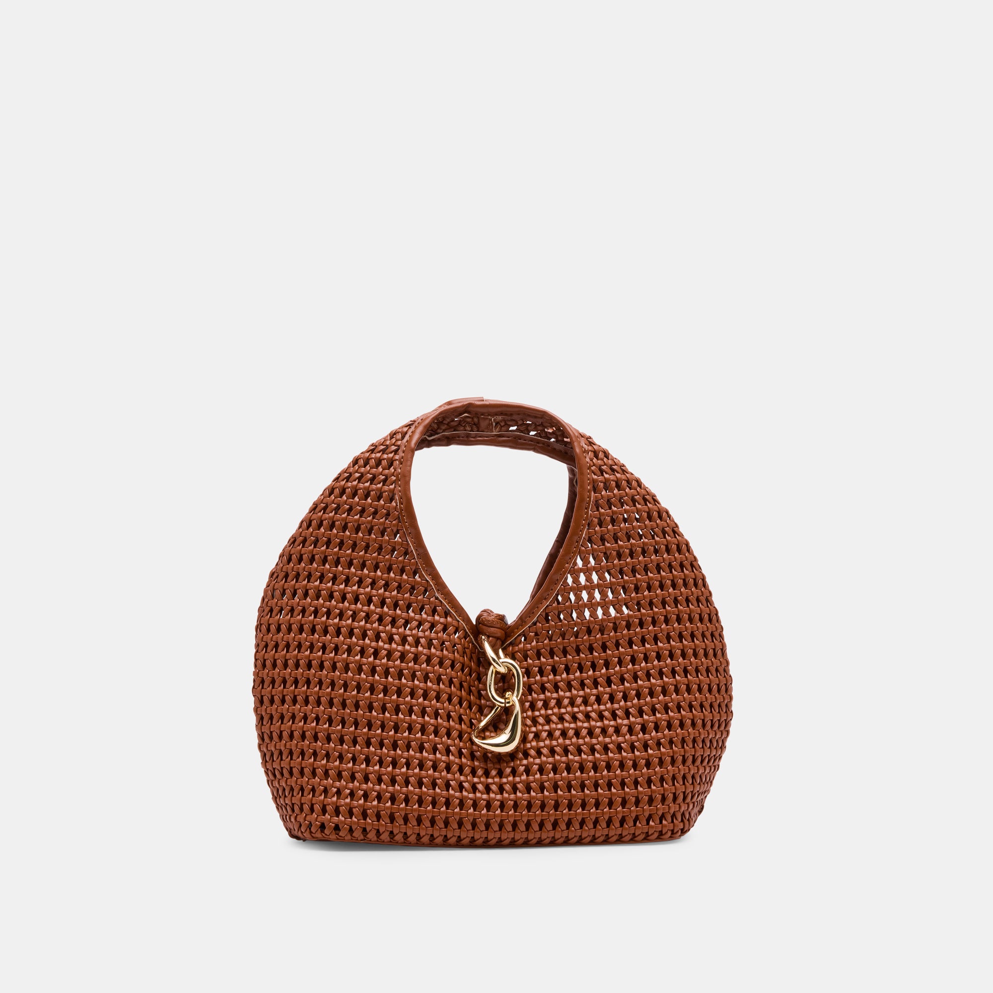 DAHLIA WOVEN HANDBAG COGNAC WOVEN STELLA