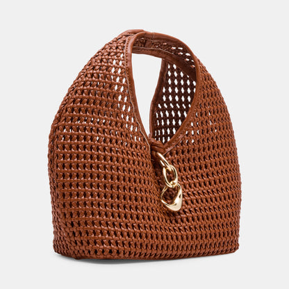 DAHLIA WOVEN HANDBAG COGNAC WOVEN STELLA