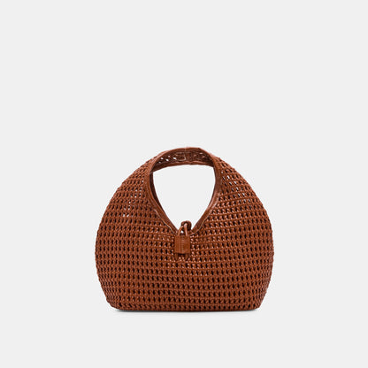 DAHLIA WOVEN HANDBAG COGNAC WOVEN STELLA
