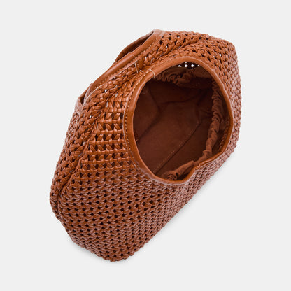 DAHLIA WOVEN HANDBAG COGNAC WOVEN STELLA