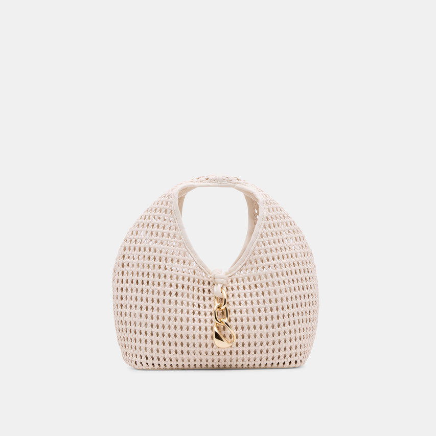 Dahlia Ivory Stella Woven Handbag | Dolce Vita