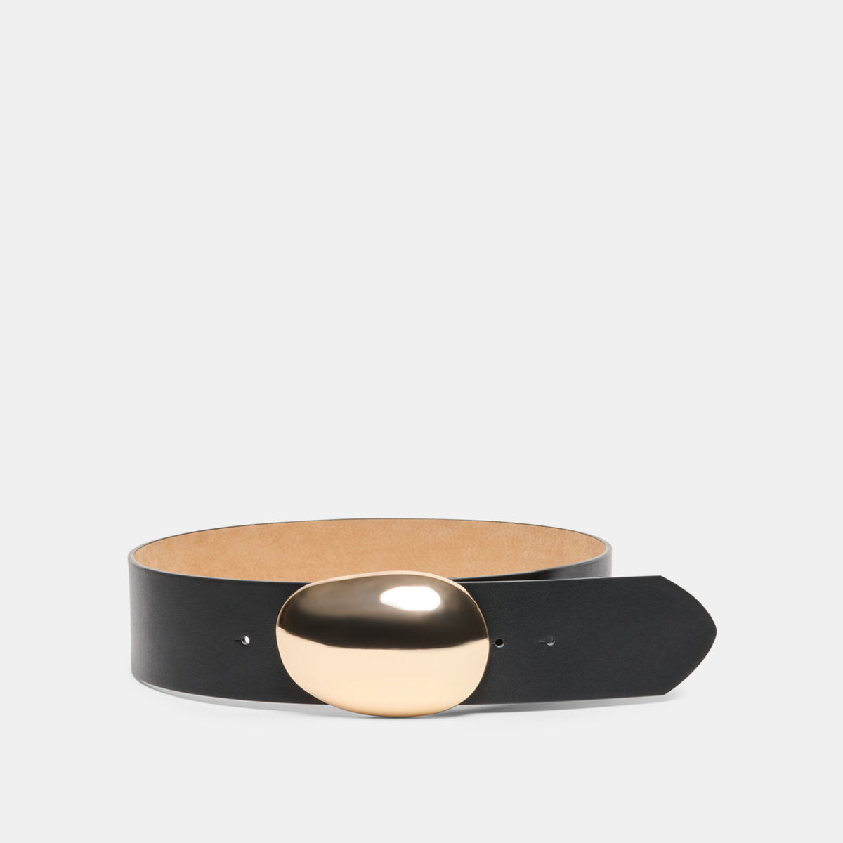 Dolce Vita Bubble Buckle Belt Black Gold