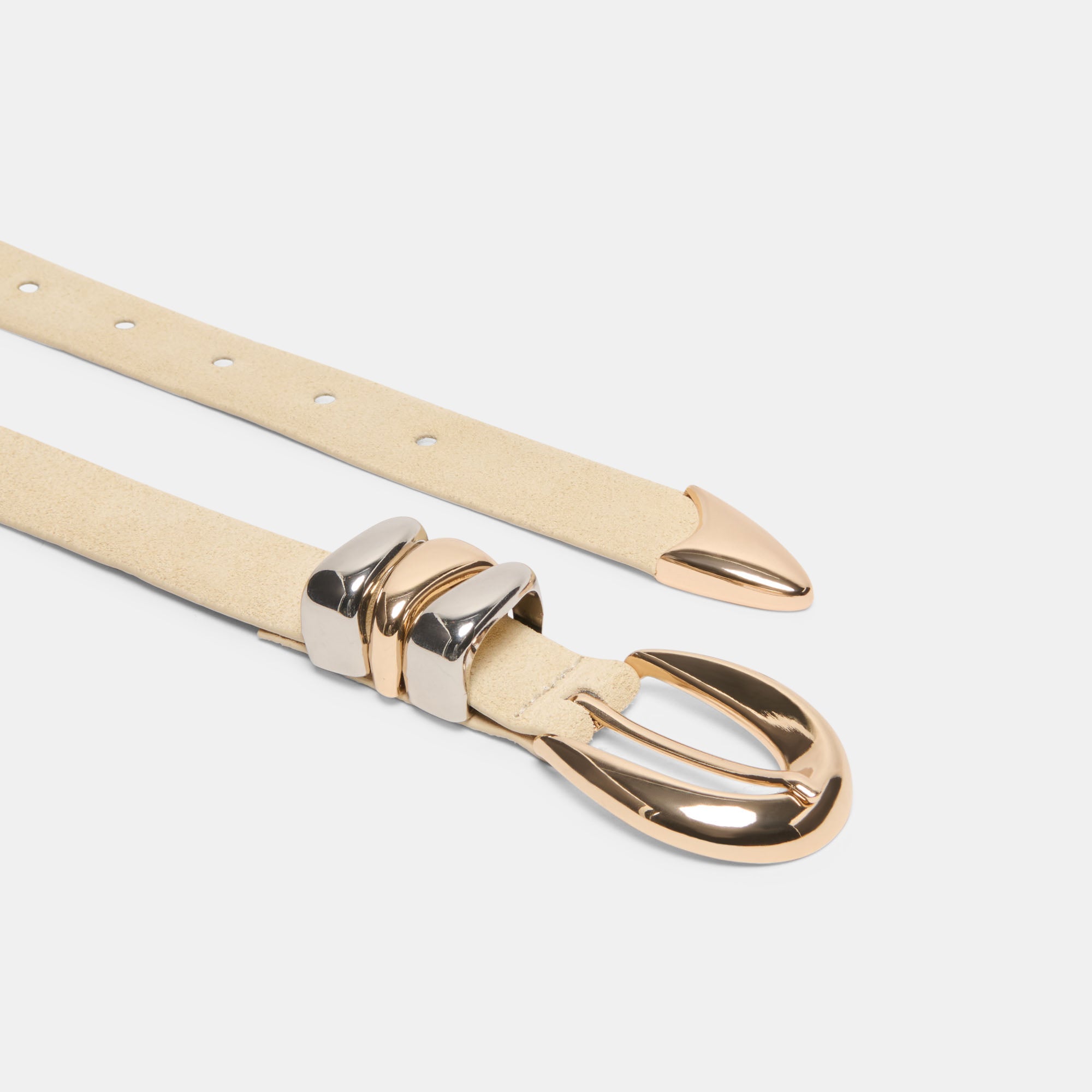 MIXED METAL BUCKLE BELT SAND - view 3