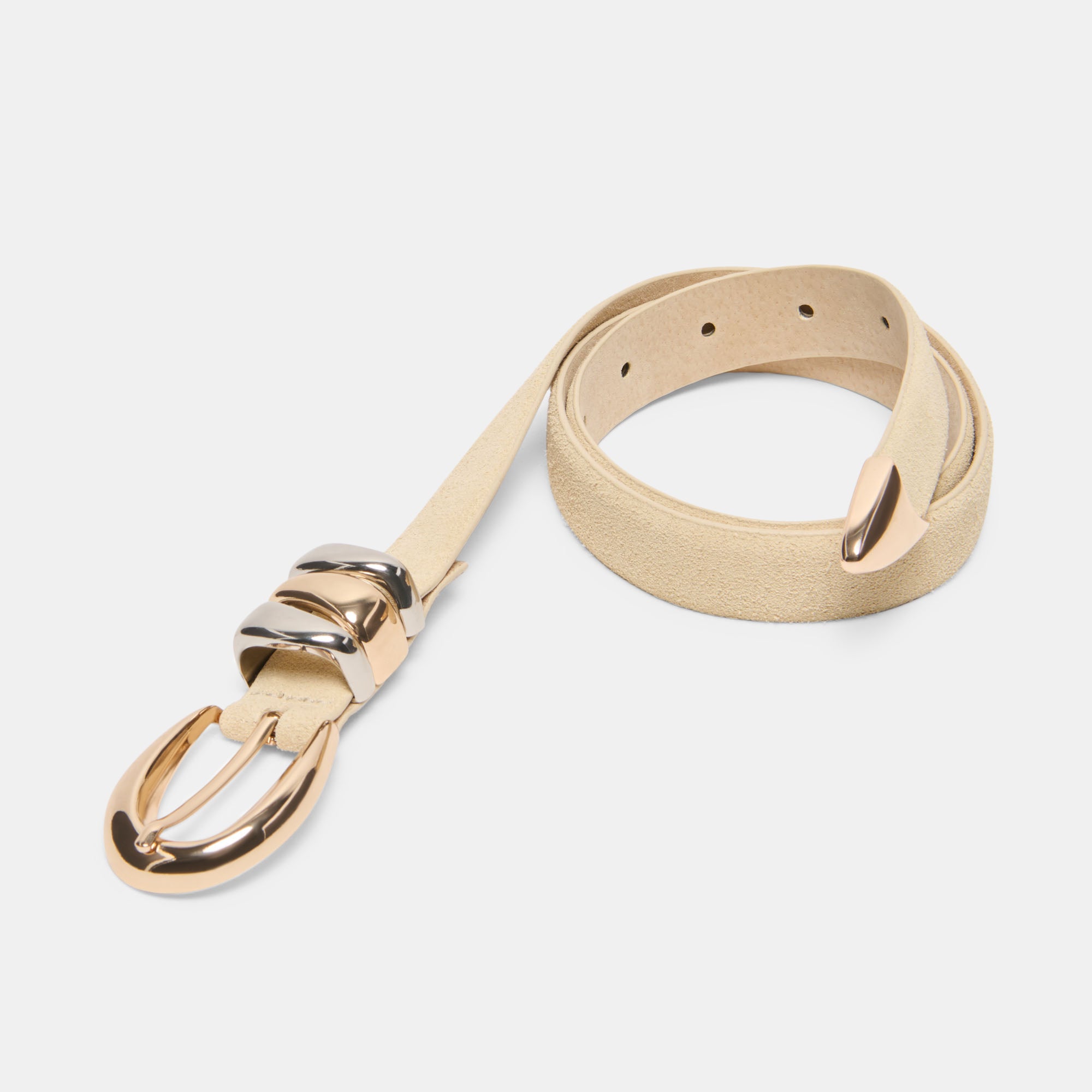 MIXED METAL BUCKLE BELT SAND - view 4