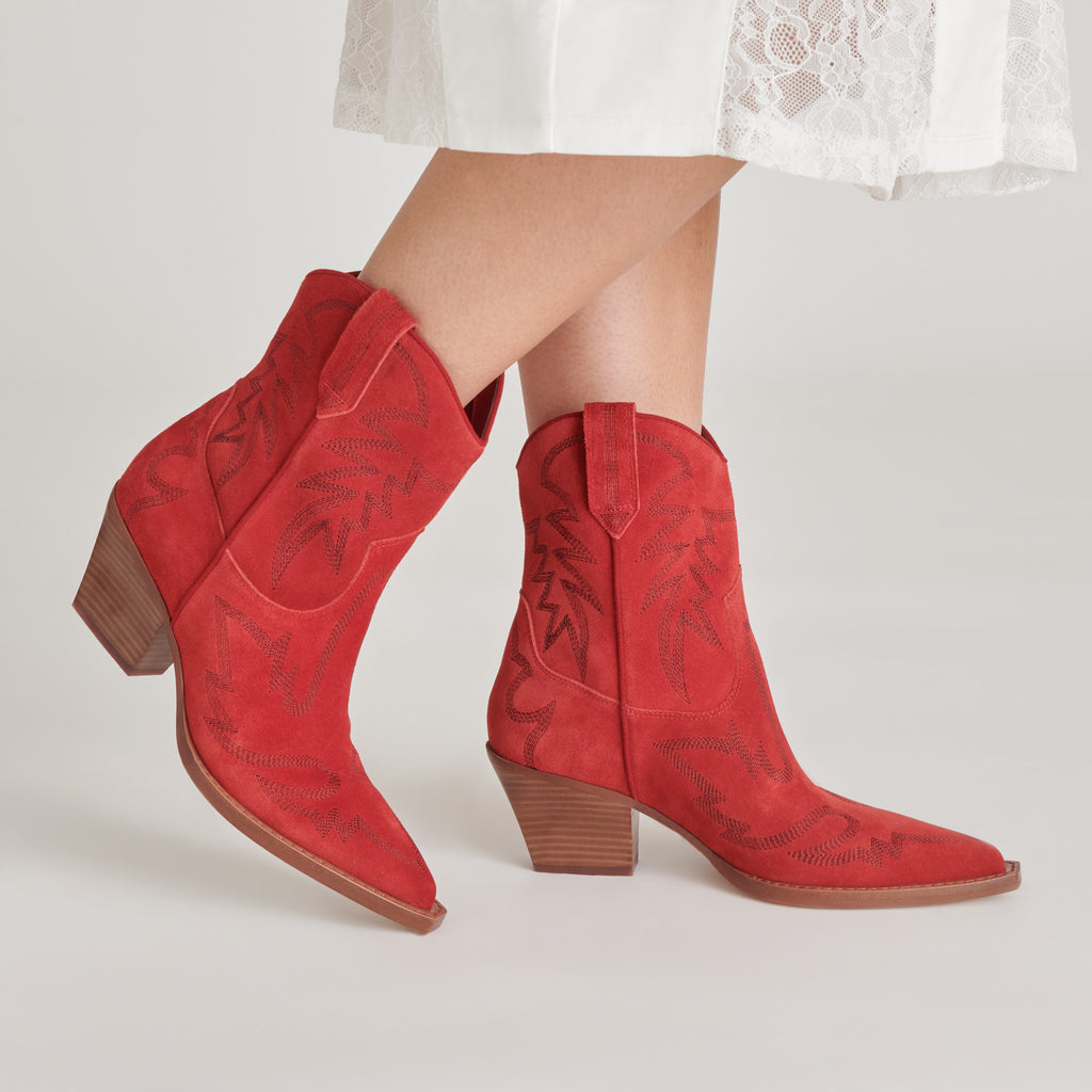 RUNA BOOTS RED SUEDE - image 12