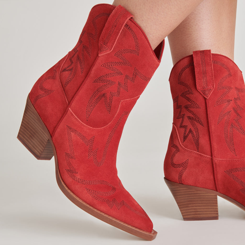 RUNA BOOTS RED SUEDE - image 8