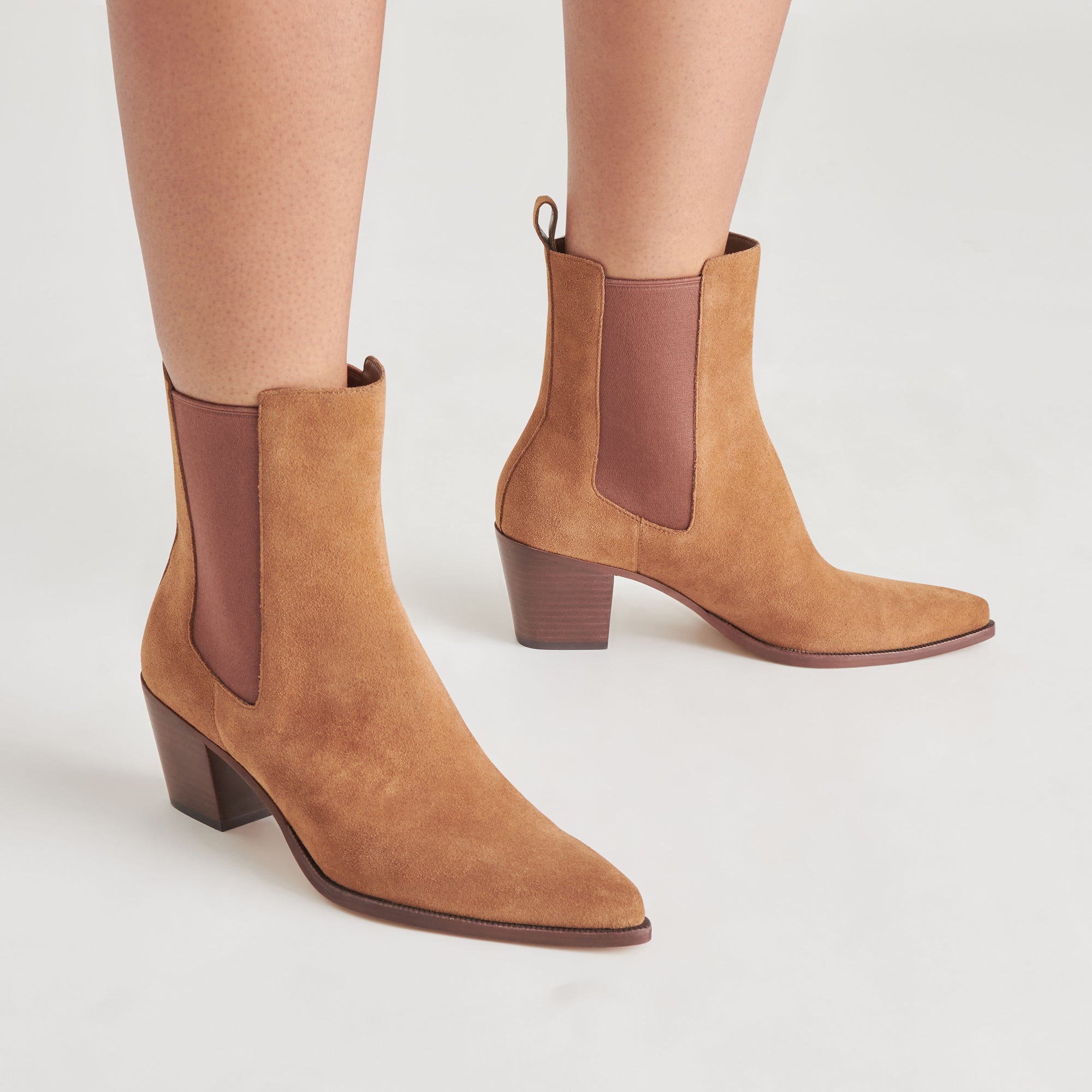 SHADIE H2O WIDE BOOTIES BROWN SUEDE – Dolce Vita - Main Image