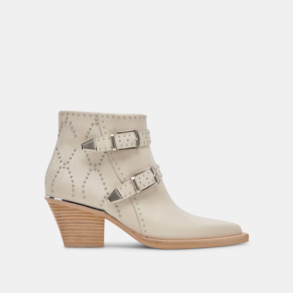 RONNIE BOOTIES IVORY LEATHER - image 1