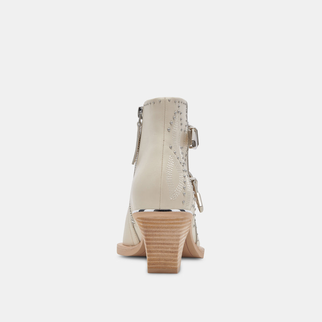RONNIE BOOTIES IVORY LEATHER - image 8