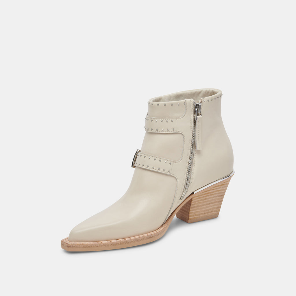 RONNIE BOOTIES IVORY LEATHER - image 5