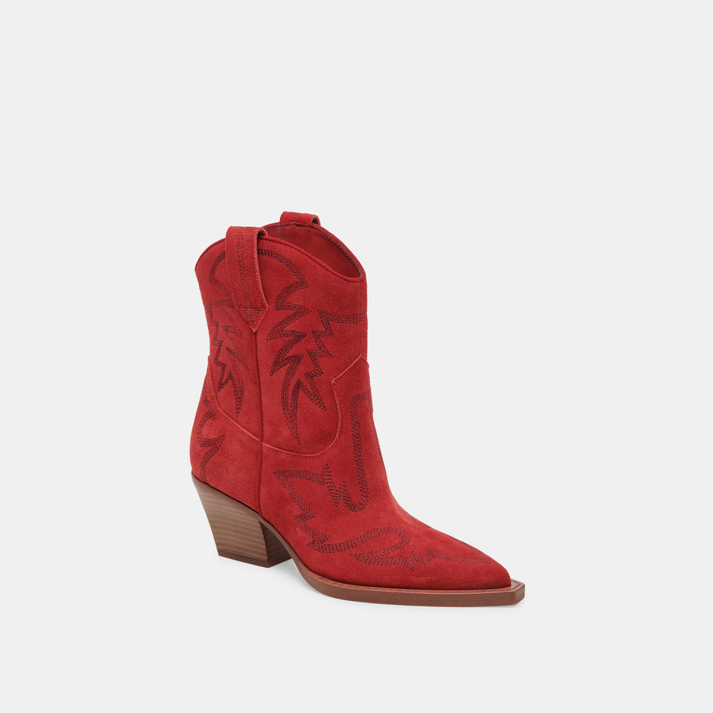 RUNA BOOTS RED SUEDE - image 3