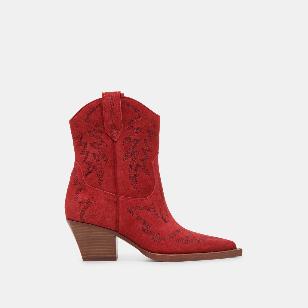 RUNA BOOTS RED SUEDE - image 1