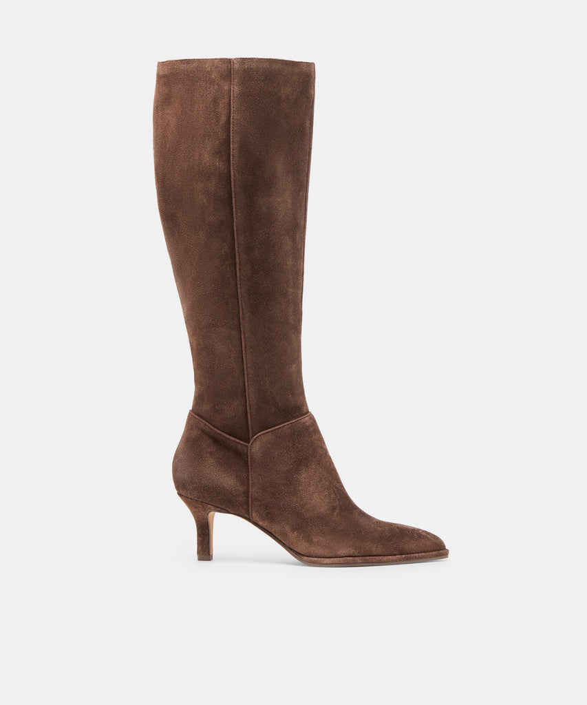 Aldy Dk Brown Suede Boots | Dolce Vita