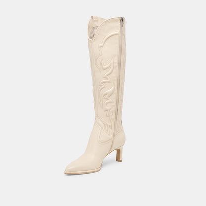 ALISA BOOTS CREME LEATHER