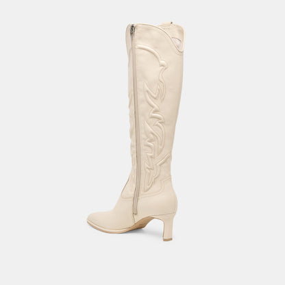 ALISA BOOTS CREME LEATHER