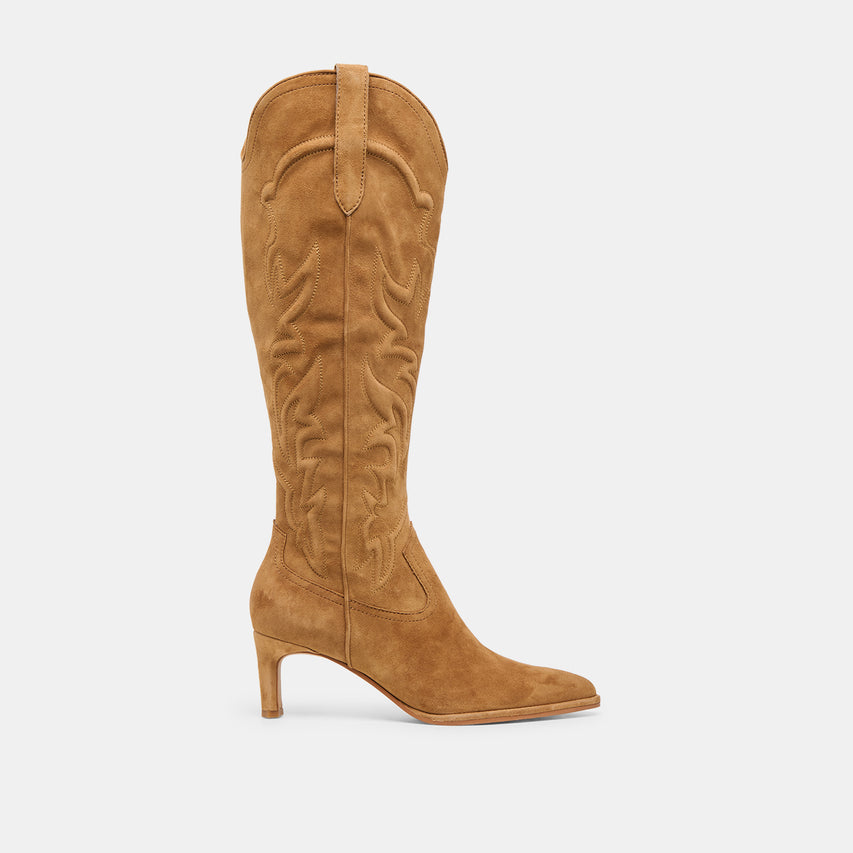 Alisa Lt Brown Suede Boots | Dolce Vita