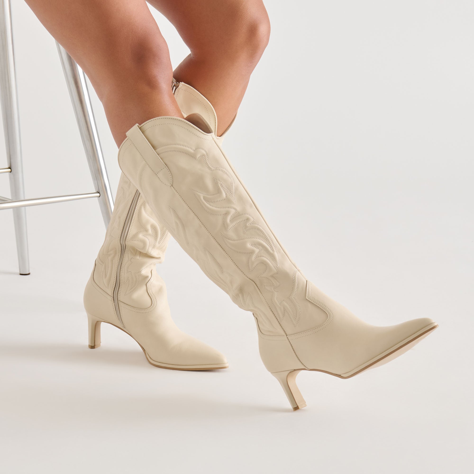 ALISA BOOTS CREME LEATHER - view 4