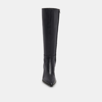 AUGGIE NARROW CALF BOOTS BLACK LEATHER