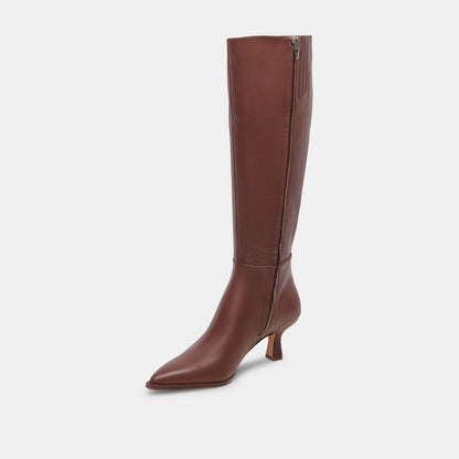 AUGGIE NARROW CALF BOOTS CHOCOLATE LEATHER