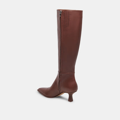 AUGGIE NARROW CALF BOOTS CHOCOLATE LEATHER