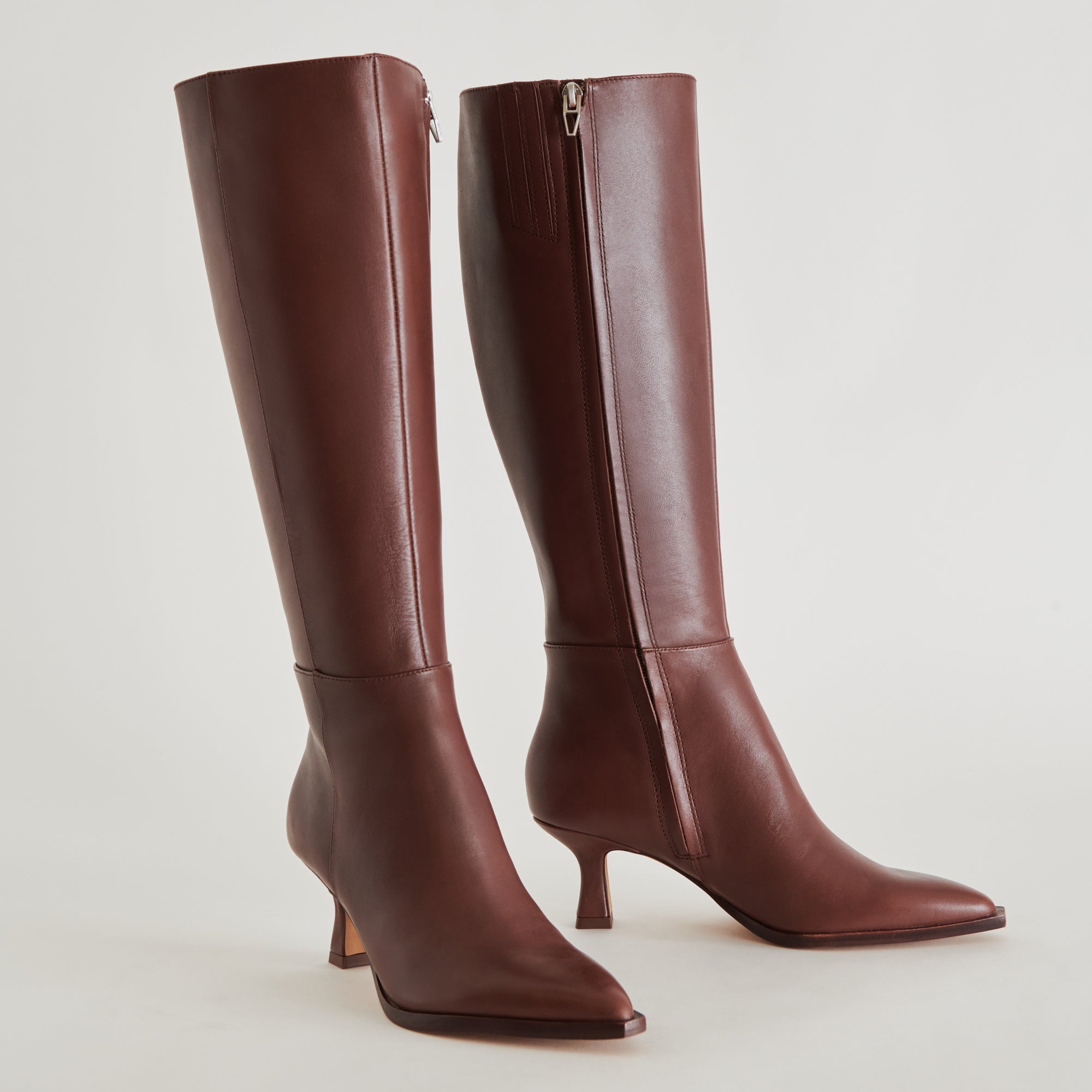 Dolce Vita Auggie Wide Calf Boots Chocolate Leather - Brown