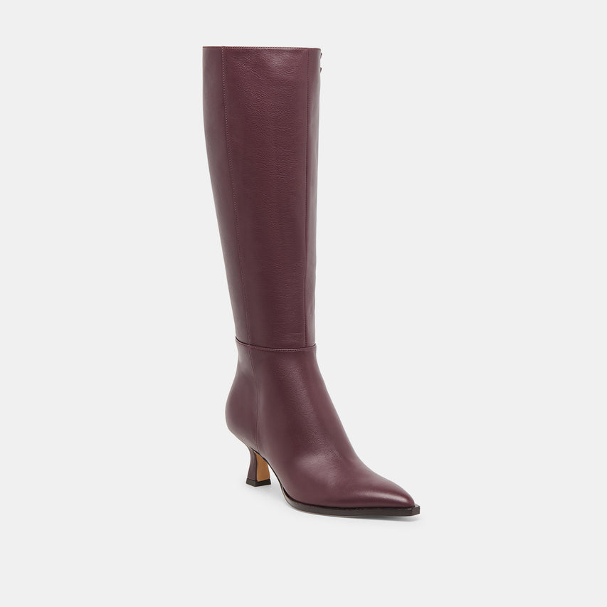 AUGGIE WIDE CALF BOOTS WINE LEATHER