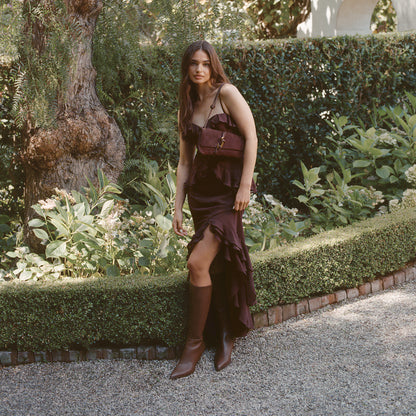 AUGGIE NARROW CALF BOOTS CHOCOLATE LEATHER