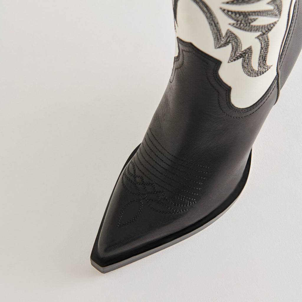 BLANCH BOOTS BLACK WHITE LEATHER - image 7