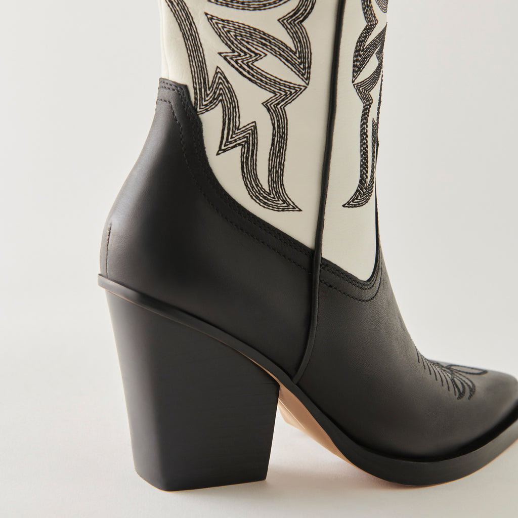 BLANCH BOOTS BLACK WHITE LEATHER - image 5