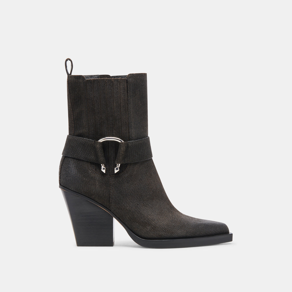 BOUNTY BOOTS ONYX EMBOSSED SUEDE - image 1
