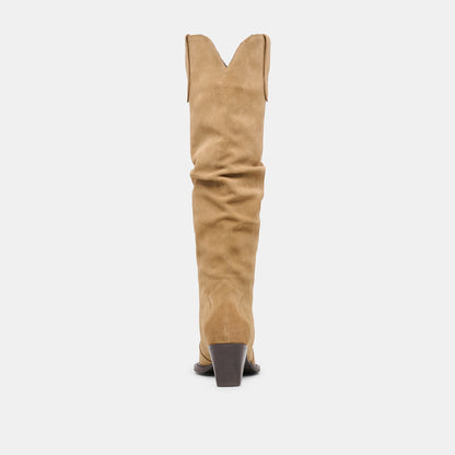 BUCKLY BOOTS CAMEL SUEDE