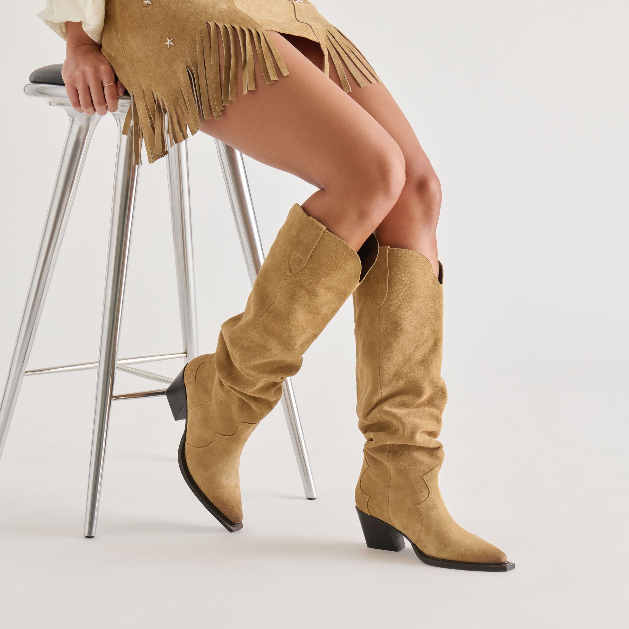 BUCKLY BOOTS CAMEL SUEDE - view 4