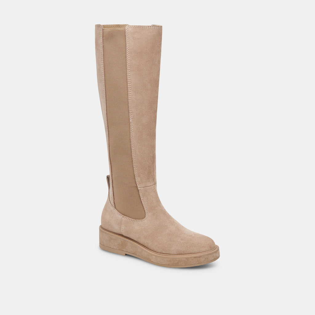 EAMON H2O WIDE CALF BOOTS ALMOND SUEDE - image 2